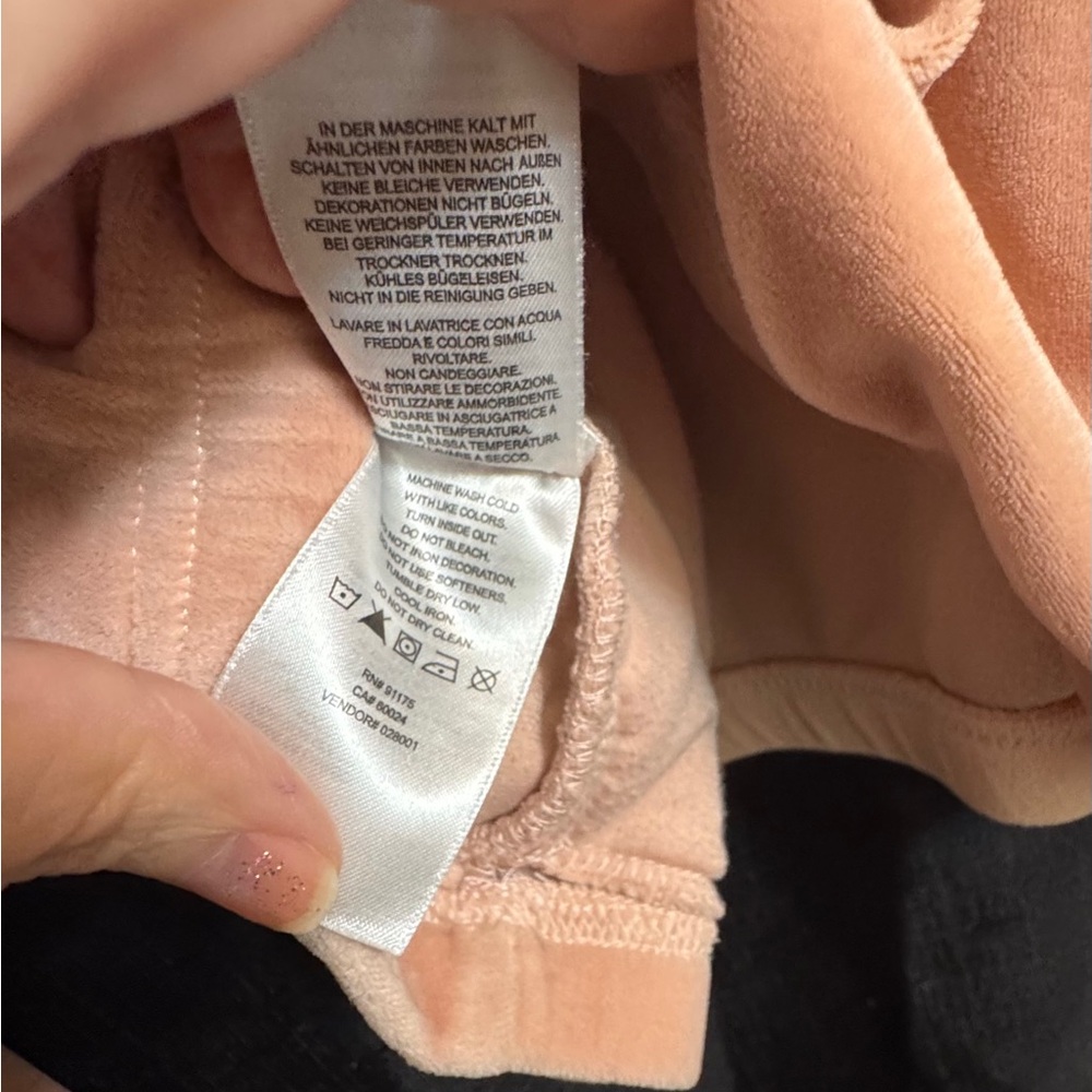 FILA Mauve Peach Pink Half-Zip Hoodie. COMFY - Picture 10 of 15